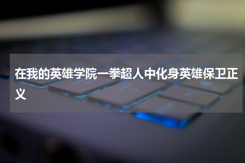 在我的英雄学院一拳超人中化身英雄保卫正义