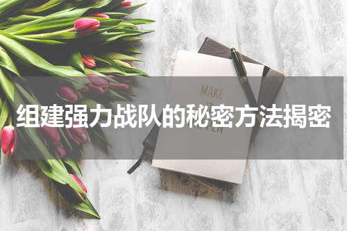 组建强力战队的秘密方法揭密