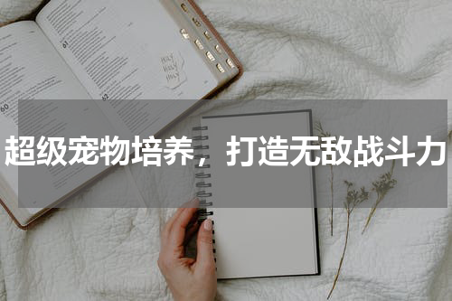 超级宠物培养，打造无敌战斗力