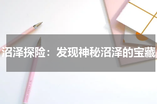 沼泽探险：发现神秘沼泽的宝藏