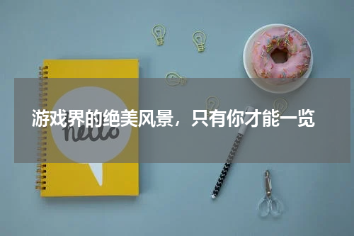 游戏界的绝美风景,只有你才能一览