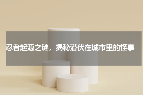  忍者起源之谜，揭秘潜伏在城市里的怪事