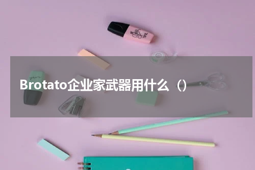 Brotato企业家武器用什么（）