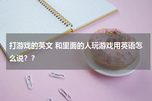 打游戏的英文 和里面的人玩游戏用英语怎么说？？